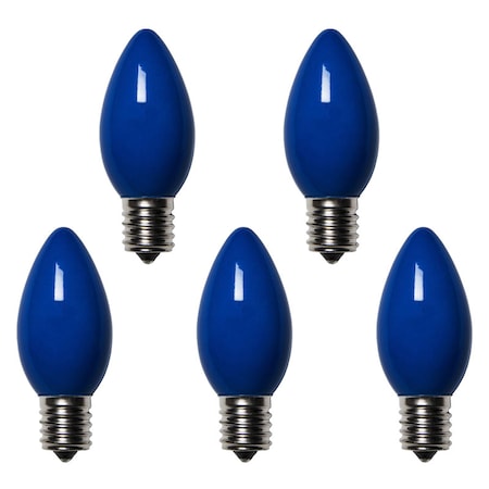 Holiday Bright Lights Holiday Bright Lights Incandescent C9 Blue 25 ct Replacement Christmas Light Bulbs 0.08 ft., PK25 BU25C9-OBLA